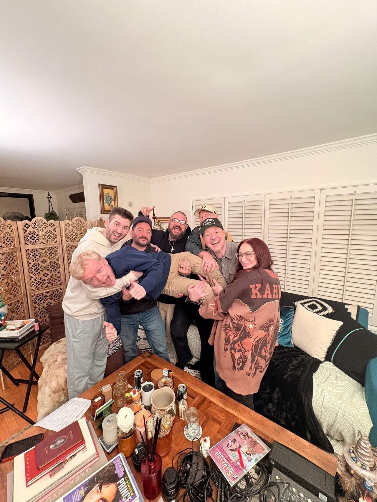 Tony Denman with members of the Joshlilj team in Burbank, California.