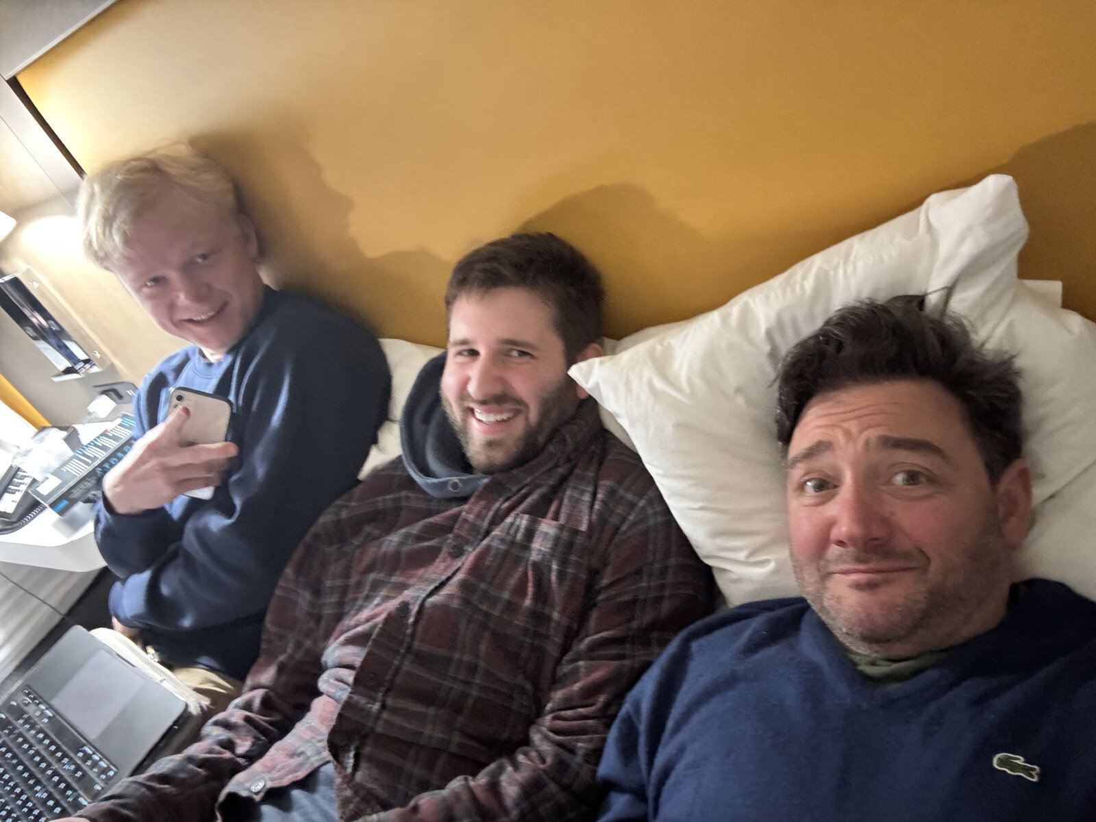 Tony with members of the Joshlilj team during travel.