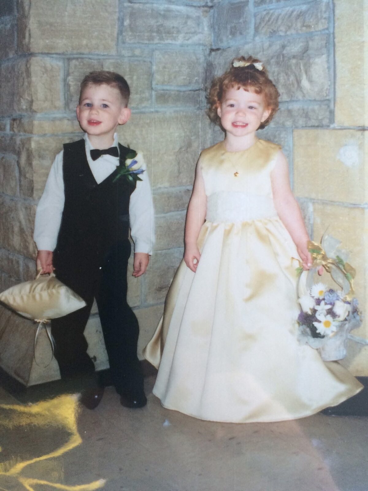 Josh and Alyssa together at a childhood family event, part of the many shared experiences that led Josh to describe his cousin as more like a sister.