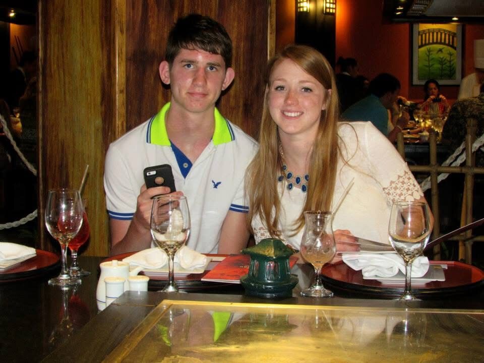 Josh and Alyssa together during one of the family trips and gatherings that became part of their shared childhood memories.