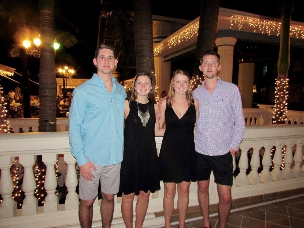 Josh and Alyssa with members of the close cousin and sibling group that grew up together through holidays, vacations and everyday family life.