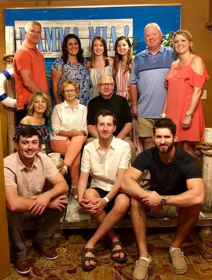Mark Westcott with members of the Westcott family during a family gathering.