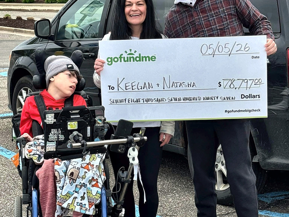 Josh Liljenquist with a family during a documented support follow-up